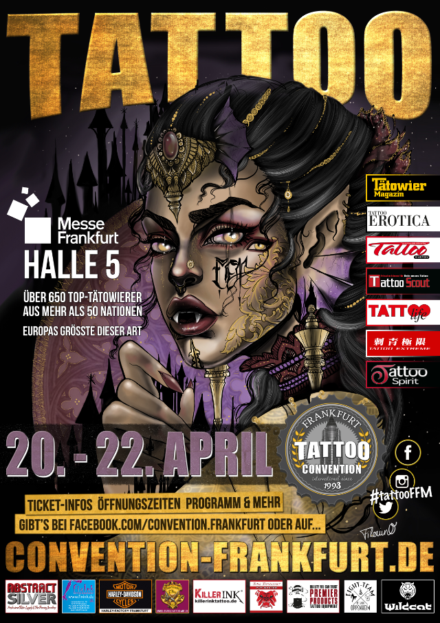 Termine - Dates: 26. int. Tattoo Convention Frankfurt 20. - 22. April
